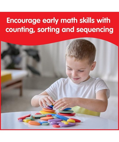 Set of 36 Sorting and Stacking Stones with 20 Activity Cards - In Home Learning Toy for Early Math $47.65 Early Development &...