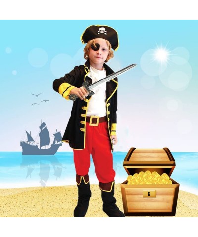 Pirate Costume Set with Pirate Hat Eye patch Accessories Kids Pirate Theme Costume Children Role Play Supplies $29.28 Kids' C...