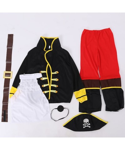 Pirate Costume Set with Pirate Hat Eye patch Accessories Kids Pirate Theme Costume Children Role Play Supplies $29.28 Kids' C...