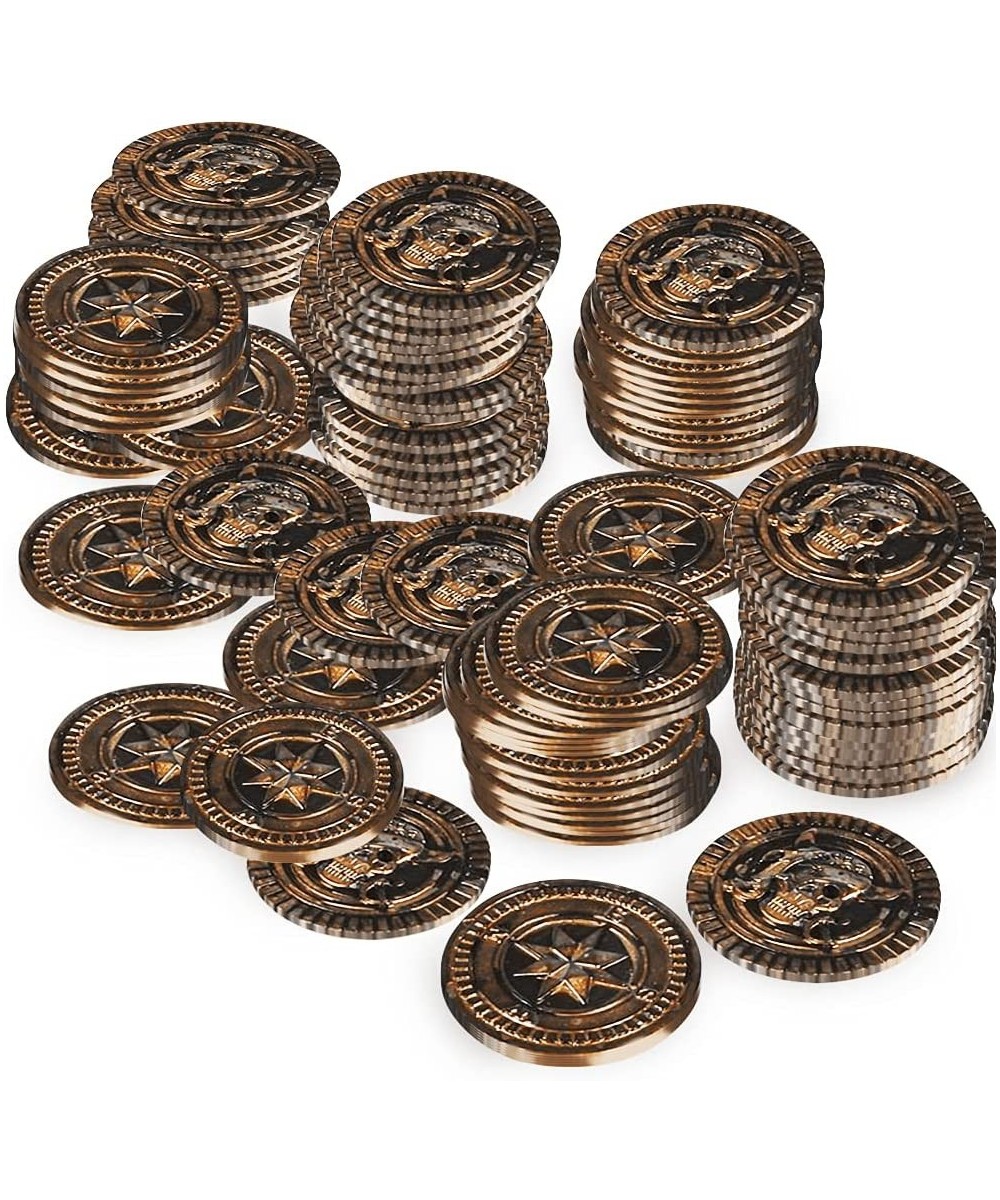 144 Plastic Pirate Coins Ancient Pirate Booty Treasure Chest Supplies Birthday Party Decorations and Centerpiece Items Treasu...