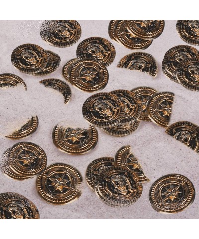 144 Plastic Pirate Coins Ancient Pirate Booty Treasure Chest Supplies Birthday Party Decorations and Centerpiece Items Treasu...