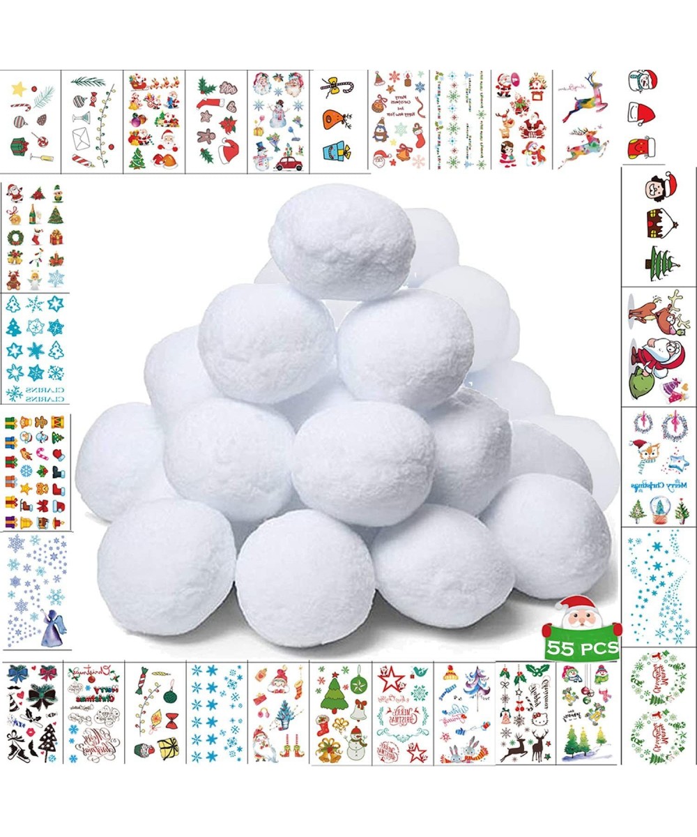 Indoor Snowballs Juggling Sets W/Stickers for Kids Snow Fight Ideal Snow Toy for Toss Game Pet Balls Fetch Play 55PCS $47.68 ...