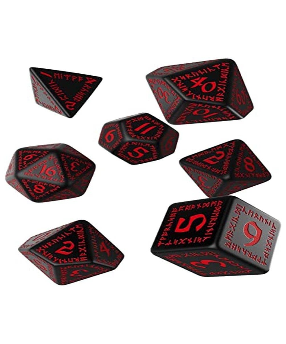 Runic Dice Set Black - Red (7) $24.86 Game Accessories