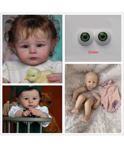 Unpainted 22 Inch Reborn Doll Kits OOAK Baby Mold Sets Making Supplies Full Limbs+Head+Cloth Body+Green Eyes $81.75 Dolls