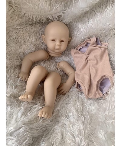 Unpainted 22 Inch Reborn Doll Kits OOAK Baby Mold Sets Making Supplies Full Limbs+Head+Cloth Body+Green Eyes $81.75 Dolls