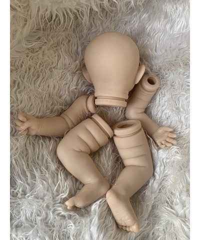 Unpainted 22 Inch Reborn Doll Kits OOAK Baby Mold Sets Making Supplies Full Limbs+Head+Cloth Body+Green Eyes $81.75 Dolls