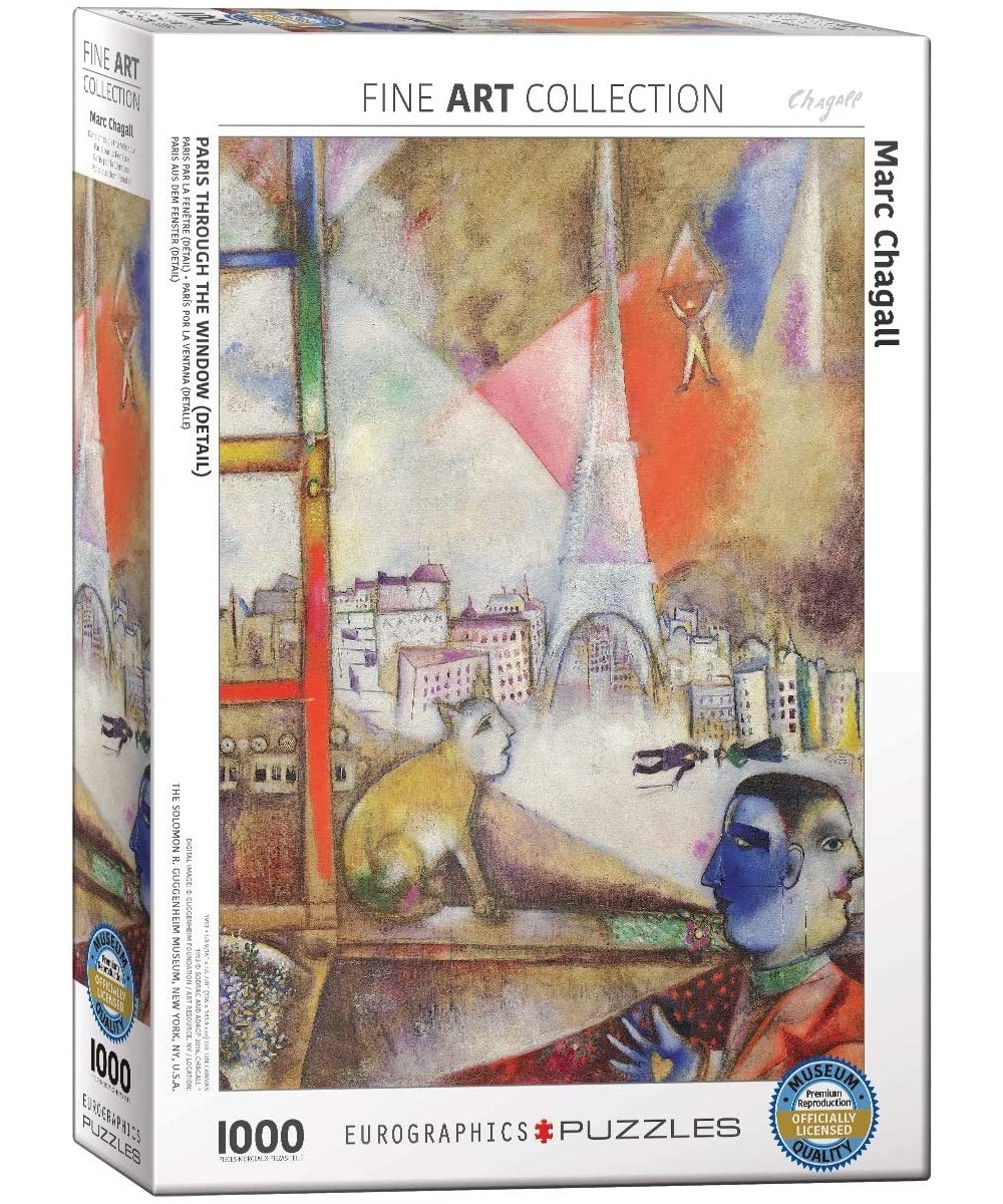 Marc Chagall Paris Through The Window Puzzle (1000 Piece) (6000-0853) $30.51 Jigsaw Puzzles