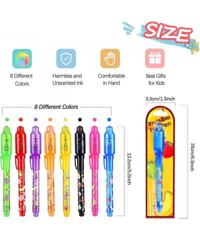 Invisible Ink Pen 8Pack Spy Pen Invisible Disappearing Ink Pen with Light Magic Marker Kids Party Favors Secret Pen Birthday ...