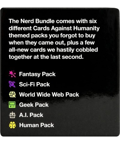 Cards Against Humanity: Nerd Bundle • 6 Themed Packs + 10 All-New Cards $36.36 Card Games