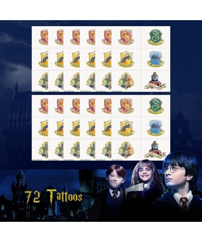 Harry Potter 72 Count Temporary Fake Tattoos - Hogwarts Wizard Theme Party Supply Favor for Kid Birthday Party Loot Bags Set ...