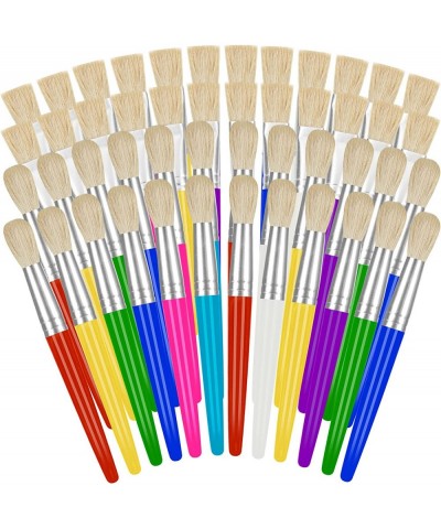 48 PCS Paint Brushes for Kids Big Washable Chubby Toddler Paint Brushes Easy to Clean & Grip Round Flat Preschool Paint Brush...