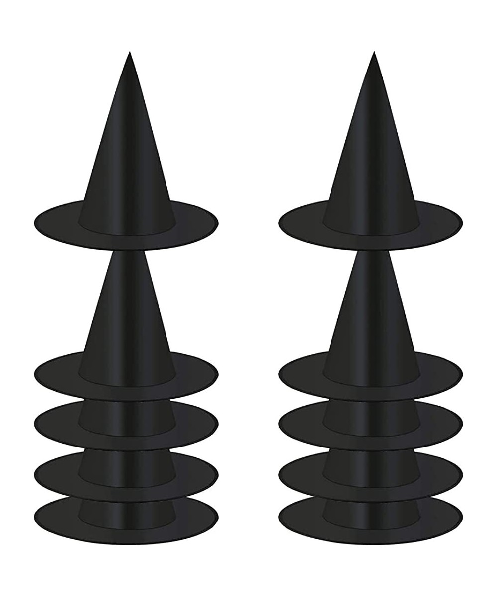 10 Pack Halloween Witch Hat Cap Black Halloween Witch Cosplay Hats Halloween Witch Costume Accessory for Halloween Party Favo...