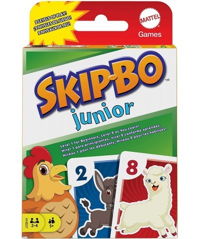 Skip Bo Junior Card Game In With 2 Levels Of Play 112 Cards Sequencing Entertainment For 2 To 4 Players Ages 5 Years & Older ...