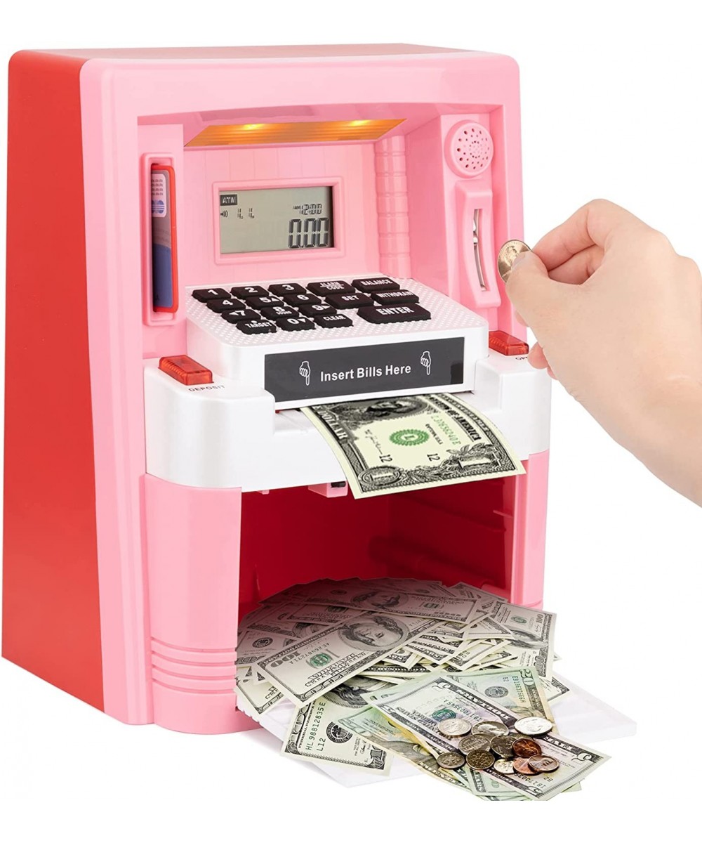 ATM Piggy Bank for Real Money Saving for Kids Adults with Debit Card Password Login Coin Recognition Balance Calculator Elect...