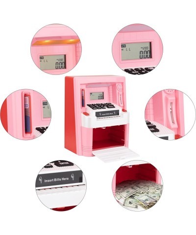 ATM Piggy Bank for Real Money Saving for Kids Adults with Debit Card Password Login Coin Recognition Balance Calculator Elect...