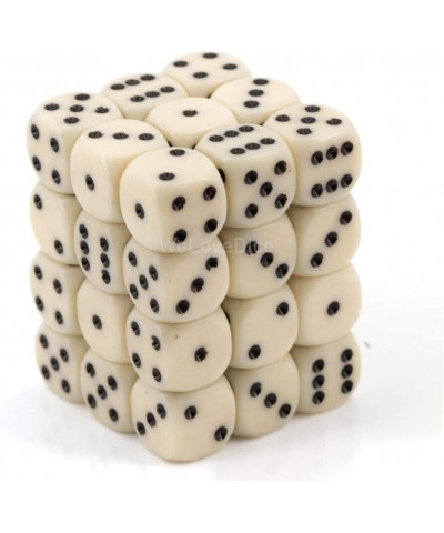 CHX25800 Dice-Opaque: 36D6 Ivory/Black Set $17.77 Game Accessories