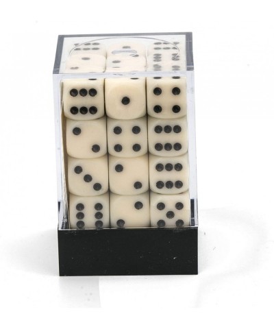 CHX25800 Dice-Opaque: 36D6 Ivory/Black Set $17.77 Game Accessories