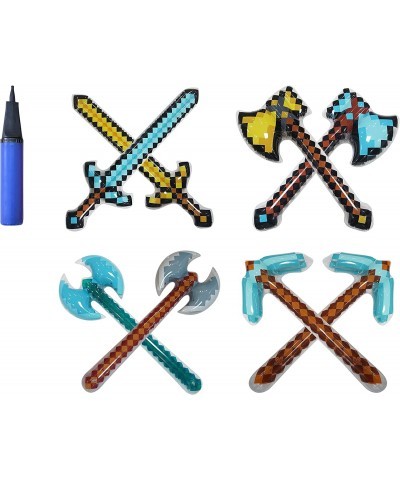 Inflatable Weapons Blow up Sword Axe Pickaxe Pixel Party Favors (9 Objects Per Box) $34.16 Kids' Party Favor Sets