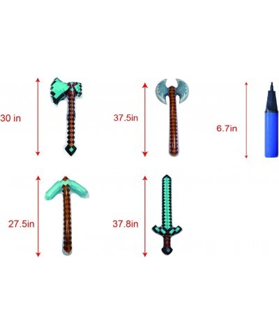 Inflatable Weapons Blow up Sword Axe Pickaxe Pixel Party Favors (9 Objects Per Box) $34.16 Kids' Party Favor Sets