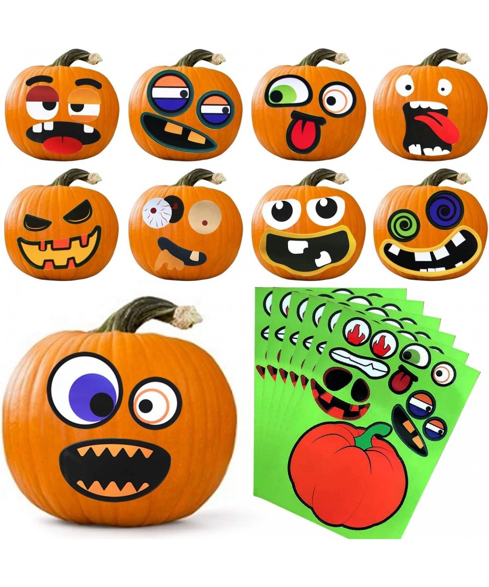 40 Style Halloween Pumpkin Decorating Craft kit Stickers Bulk Party Supplies 12 Sheet $12.85 Kids' Stickers