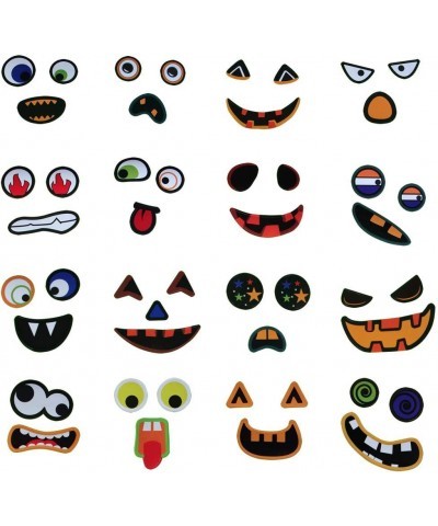 40 Style Halloween Pumpkin Decorating Craft kit Stickers Bulk Party Supplies 12 Sheet $12.85 Kids' Stickers