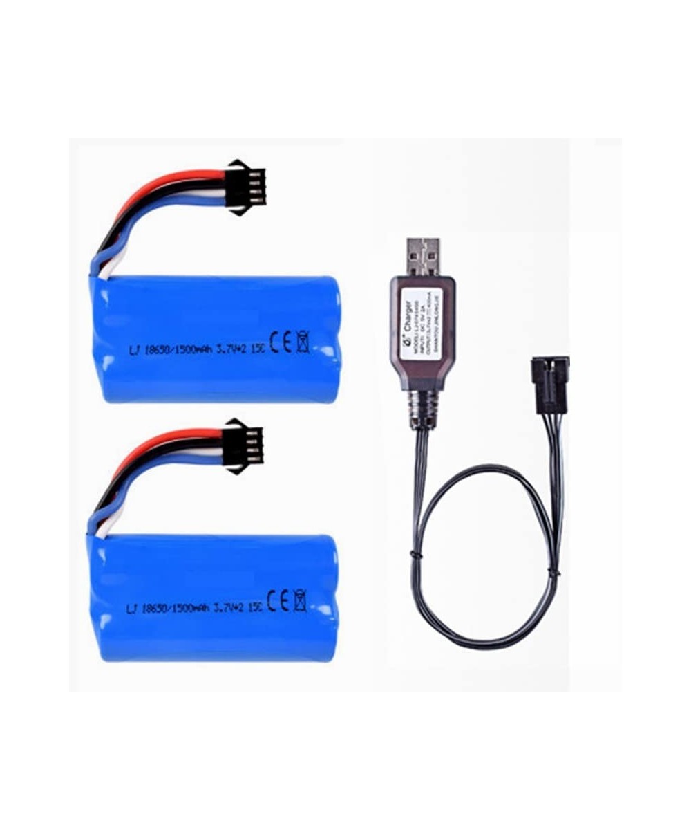 7.4V 1500mAh Li-ion Battery with SM-4P Plug for Huanqi 961 962 RC Boat UDI902 UDI002 RC Boat 2 Pack with USB Charger $40.56 H...