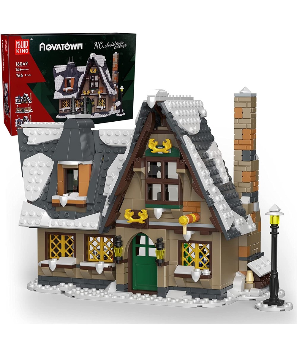 16049 Creative Street Building Toy Winter Village Christmas Cottage Building Blocks Model Double Layer Structure Christmas Ho...