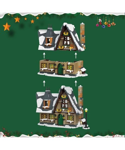 16049 Creative Street Building Toy Winter Village Christmas Cottage Building Blocks Model Double Layer Structure Christmas Ho...