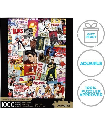 Elvis Movie Poster Collage Puzzle (1000 Piece Jigsaw Puzzle) - Officially Licensed Elvis Merchandise & Collectibles - Glare F...