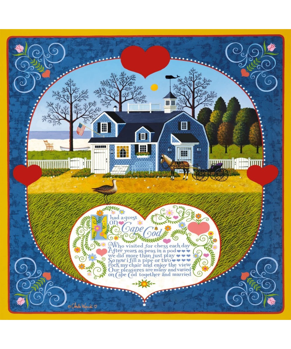 Charles Wysocki - Sweetheart Chessmate - 300 Large Piece Jigsaw Puzzle $18.34 Jigsaw Puzzles