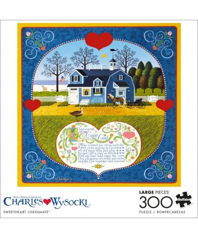 Charles Wysocki - Sweetheart Chessmate - 300 Large Piece Jigsaw Puzzle $18.34 Jigsaw Puzzles