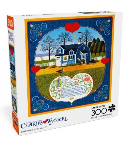 Charles Wysocki - Sweetheart Chessmate - 300 Large Piece Jigsaw Puzzle $18.34 Jigsaw Puzzles