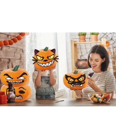 Halloween Pumpkin Decorating Kits 12 Sheets 66 Pcs Makes 24 Pumpkins(12 Designs)- Halloween Party Supplies Trick or Treat Par...