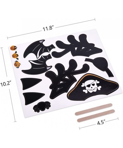 Halloween Pumpkin Decorating Kits 12 Sheets 66 Pcs Makes 24 Pumpkins(12 Designs)- Halloween Party Supplies Trick or Treat Par...