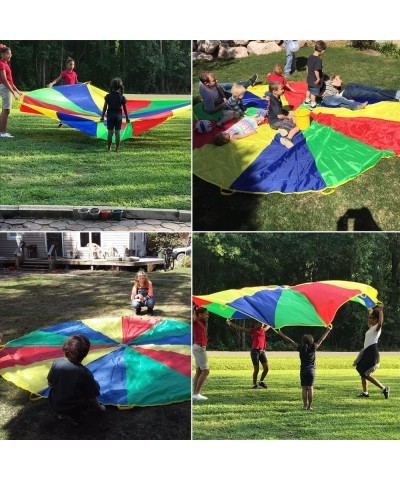 Parachute 8 Feet 10 Feet 12 Feet for Kids with 9 Handles 12 Handles Play Parachute for 8 12 Kids Tent Cooperative Games Birth...