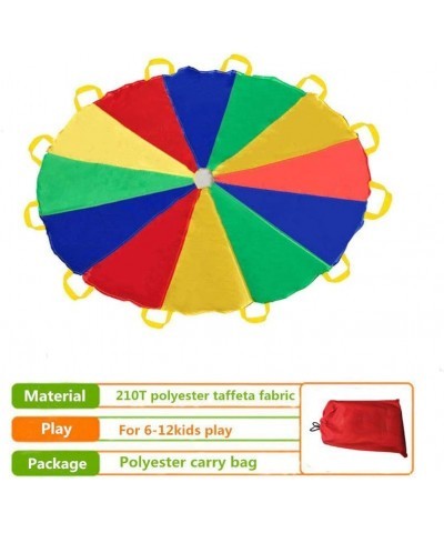 Parachute 8 Feet 10 Feet 12 Feet for Kids with 9 Handles 12 Handles Play Parachute for 8 12 Kids Tent Cooperative Games Birth...