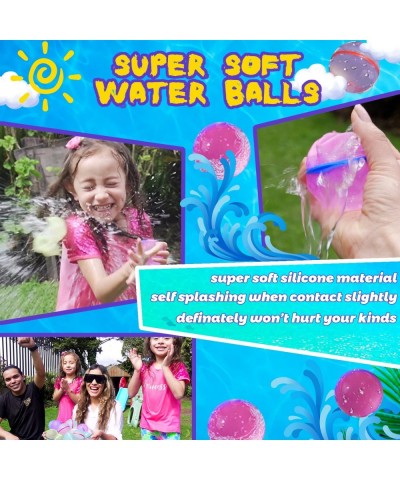 Magnetic Reusable Water Balloons Quick Fill Self Sealing Refillable Water Balls Bath Toys for Kids Reusable Water Bomb Splash...