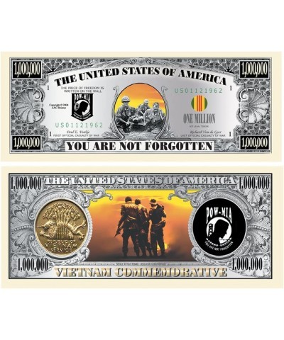 POW/MIA Vietnam Memorial Million Dollar Bill - Comes in Currency Protector $15.40 Gags & Practical Joke Toys