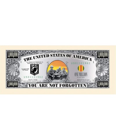 POW/MIA Vietnam Memorial Million Dollar Bill - Comes in Currency Protector $15.40 Gags & Practical Joke Toys