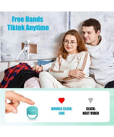 2PCS TIK Tok Scroll Remote TikTok Bluetooth Remote Control Remote Photograph Page Turner Mini TIK Tok Scrolling Ring for TikT...