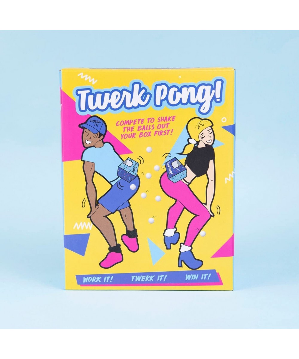 Twerk Pong Novelty Game. The Original Twerk Family Party Game. Includes 10 Balls Ribbon & Cardboard Boxes. Twerk to Shake The...