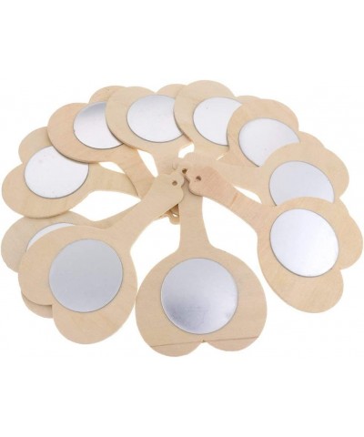 10pcs Wooden Handheld Mirror Unfinished Wooden Toys for Kids DIY Wood Crafts Toy - Heart $20.95 Early Development & Activity ...