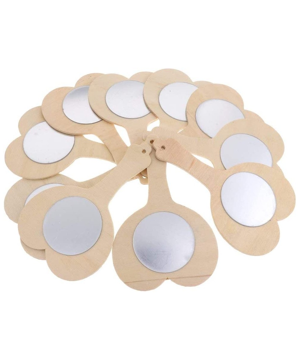 10pcs Wooden Handheld Mirror Unfinished Wooden Toys for Kids DIY Wood Crafts Toy - Heart $20.95 Early Development & Activity ...