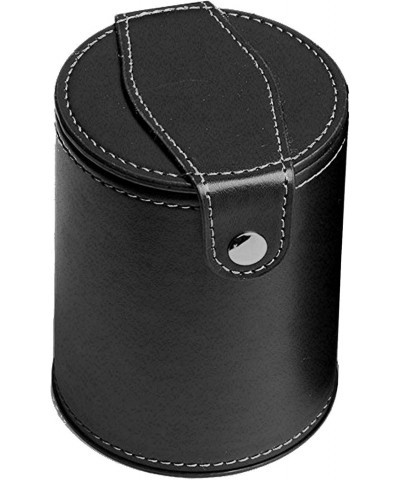 Set of Dice Cup Black PU Leather with Storage Compartment Black Felt Lined + 16mm Zinc Alloy Metal Dice Gift Boxed $39.41 Gam...