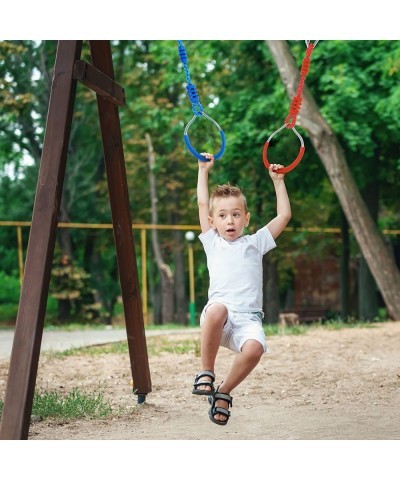 Obstacle Course Rings - 7pc Colorful Gymnastic Rings Ninja Line Attachment Rings for Swing Set and Jungle Gym $63.97 Play Set...