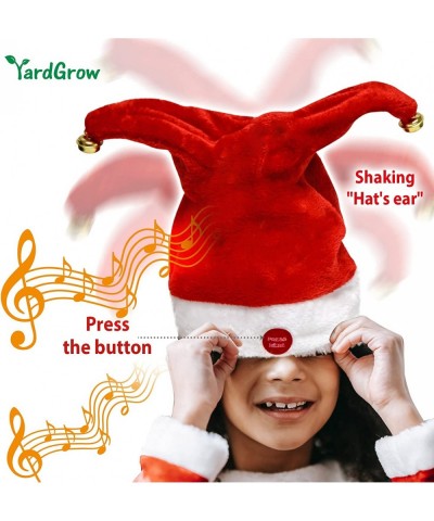 Singing Dancing Christmas Santa Hat for Adults Kids Swing Musical Funny Toy Hat Red White for Christmas New Year Party $56.09...