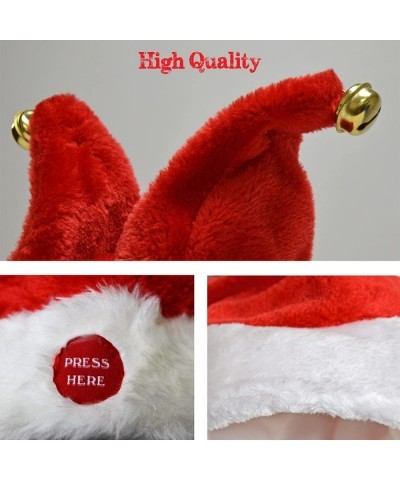 Singing Dancing Christmas Santa Hat for Adults Kids Swing Musical Funny Toy Hat Red White for Christmas New Year Party $56.09...