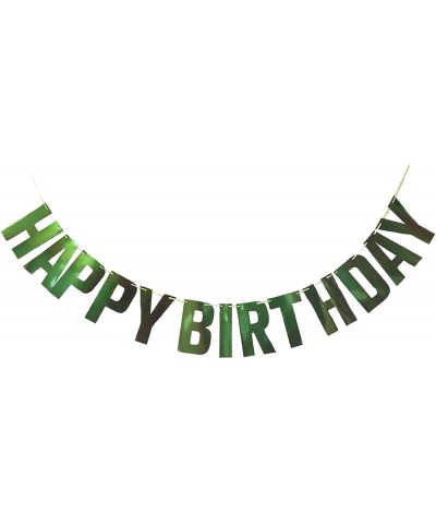 Happy Birthday Banner Decoration Green Letters Party Supplies Birthday Party Atmosphere Decoration $16.03 Kids' Party Decorat...