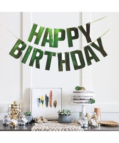 Happy Birthday Banner Decoration Green Letters Party Supplies Birthday Party Atmosphere Decoration $16.03 Kids' Party Decorat...