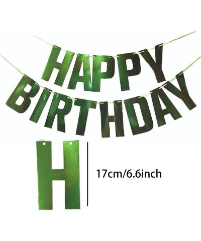 Happy Birthday Banner Decoration Green Letters Party Supplies Birthday Party Atmosphere Decoration $16.03 Kids' Party Decorat...